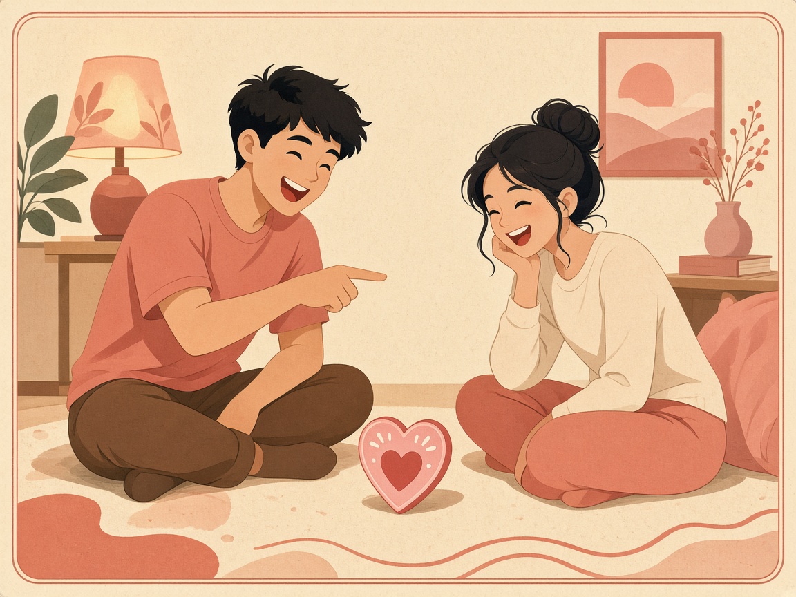 Minh họa lá Dare: hai người đang trêu nhau nhận thử thách